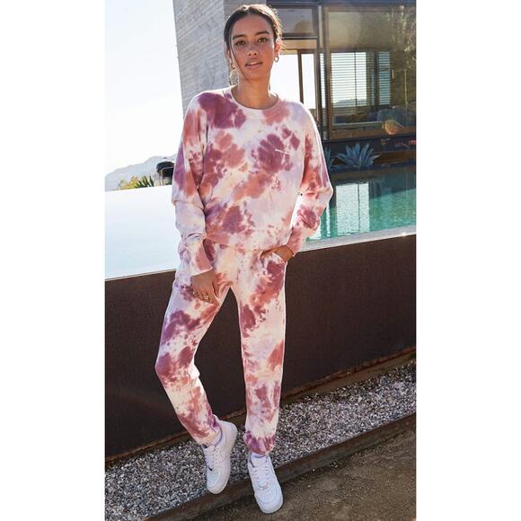 Spiritual Gangster Pink Purple tie Dye Sweatshirt - Picture 1 of 6